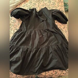 A New Day Black Tiered Puff Sleeve Sundress